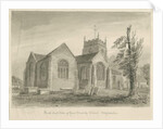 Madeley Church: sepia wash drawing, 1840 by John Buckler