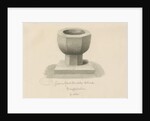 Font in Madeley Church by John Buckler