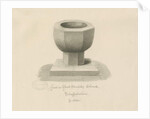 Font in Madeley Church by John Buckler