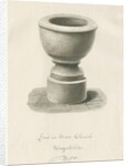 Font in Maer Church, 1843 by John Buckler