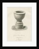Font in Maer Church, 1843 by John Buckler