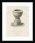 Font in Maer Church, 1843 by John Buckler