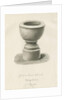 Font in Maer Church, 1843 by John Buckler