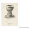 Font in Maer Church, 1843 by John Buckler