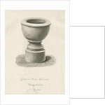 Font in Maer Church, 1843 by John Buckler