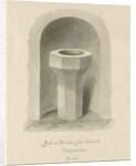 Font in Marchington Church by John Buckler