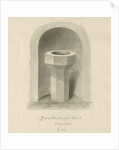 Font in Marchington Church by John Buckler