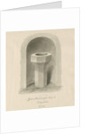 Font in Marchington Church by John Buckler