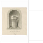 Font in Marchington Church by John Buckler