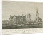 Hamstall Ridware - Church and Manor House: engraving by Stebbing Shaw