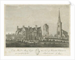 Hamstall Ridware - Church and Manor House: engraving by Stebbing Shaw