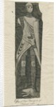 Mavesyn Ridware - Tomb of Hugo Mavesyn: sepia and ink tracing, nd [?late 18th cent] by Thomas Barrett