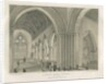 Stafford - Interior of St. Mary's Church: tinted lithograph, nd [c 1845] by School English