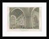 Stafford - Interior of St. Mary's Church: tinted lithograph, nd [c 1845] by School English
