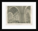 Stafford - Interior of St. Mary's Church: tinted lithograph, nd [c 1845] by School English