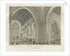 Stafford - Interior of St. Mary's Church: tinted lithograph, nd [c 1845] by School English