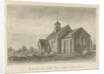 Pipe Ridware Church: sepia drawing, 1839 by John Buckler