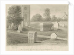 Rocester Church - Monuments and Church-yard: sepia drawing, 1841 by John Chessell Buckler