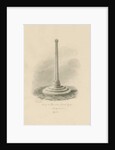 Rocester Churchyard - Cross: sepia drawing, 1832 by John Chessell Buckler