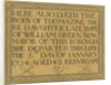 Stafford - Brass tombstone in St. Mary's Church: drawing by School English