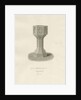 Font in Rolleston Church: sepia drawing, 1848 by John Buckler