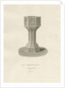 Font in Rolleston Church: sepia drawing, 1848 by John Buckler