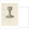 Font in Rolleston Church: sepia drawing, 1848 by John Buckler