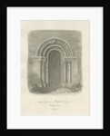 Rolleston Church - North Doorway: sepia drawing, 1848 by John Buckler