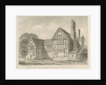 Dimsdale Old Hall: sepia drawing, 1841 by John Buckler