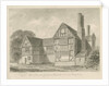 Dimsdale Old Hall: sepia drawing, 1841 by John Buckler