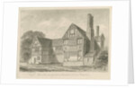 Dimsdale Old Hall: sepia drawing, 1841 by John Buckler