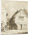 Stafford - Little Church Lane: sepia drawing, nd [c 1837] by Thomas Peploe Wood