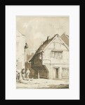 Stafford - Little Church Lane: sepia drawing, nd [c 1837] by Thomas Peploe Wood
