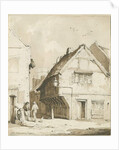 Stafford - Little Church Lane: sepia drawing, nd [c 1837] by Thomas Peploe Wood