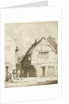 Stafford - Little Church Lane: sepia drawing, nd [c 1837] by Thomas Peploe Wood