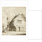 Stafford - Little Church Lane: sepia drawing, nd [c 1837] by Thomas Peploe Wood