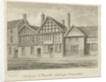 Newcastle-under-Lyme - Old Houses: sepia drawing, 1840 by John Buckler