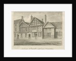 Newcastle-under-Lyme - Old Houses: sepia drawing, 1840 by John Buckler