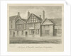Newcastle-under-Lyme - Old Houses: sepia drawing, 1840 by John Buckler