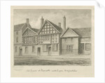 Newcastle-under-Lyme - Old Houses: sepia drawing, 1840 by John Buckler