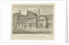 Newcastle-under-Lyme - Old Houses: sepia drawing, 1840 by John Buckler