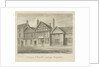 Newcastle-under-Lyme - Old Houses: sepia drawing, 1840 by John Buckler