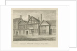 Newcastle-under-Lyme - Old Houses: sepia drawing, 1840 by John Buckler