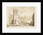 Rowley Regis Church: sepia drawing, 1837 by Thomas Peploe Wood