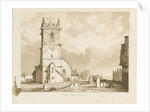Rowley Regis Church: sepia drawing, 1837 by Thomas Peploe Wood