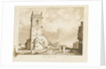 Rowley Regis Church: sepia drawing, 1837 by Thomas Peploe Wood