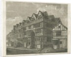 Stafford - Ancient 'High House': engraving by School English