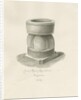 Font in Rowley Regis Church: sepia drawing, 1847 by John Buckler