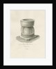 Font in Rowley Regis Church: sepia drawing, 1847 by John Buckler