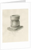 Font in Rowley Regis Church: sepia drawing, 1847 by John Buckler